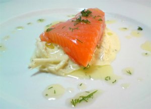 Cured Ocean Trout with Remoulade & Dill Vinagrette
