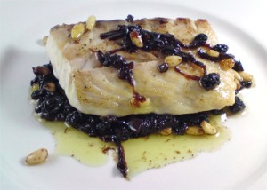 Trevally with Currant and Pine Nut Sauce